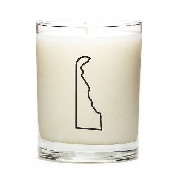State Outline Candle, Premium Soy Wax, Delaware, Eucalyptus