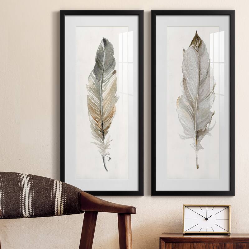 Neutral Feather I-Premium Gallery Framed Print - Ready to Hang