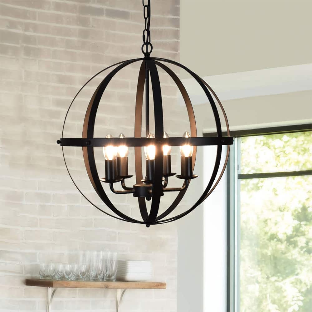 Pendant Light Flush Mounted Adjustable Hanging Ceiling Chandelier Light for Kitchen Island Living Room