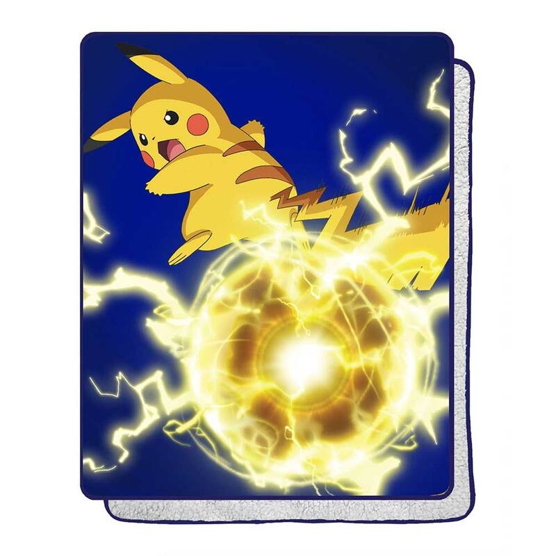 Pokemon Electro Shock Silk Touch Sherpa Throw Blanket - 40x50 - Electro Shock