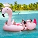 preview thumbnail 2 of 9, 6 People Inflatable Flamingo Floating Island with 6 Cup Holders for Pool and River - 10' x 10.5' x 5.5' (L x W x H)