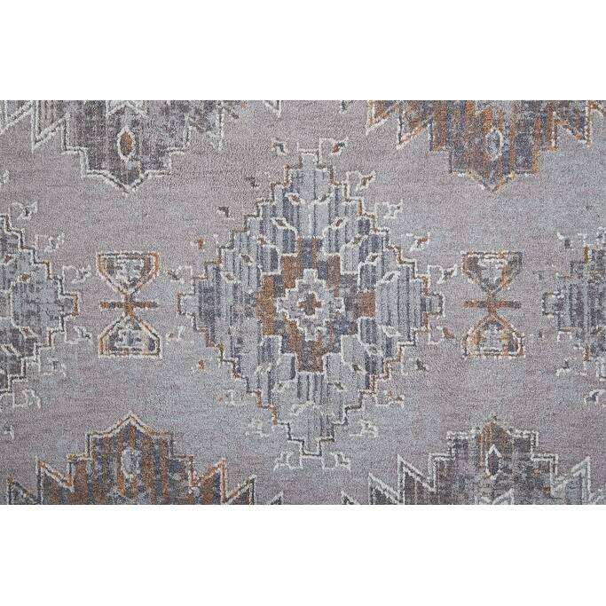 Xogiw Power Loomed Distressed Geometric Modern Stain Resistant Durable Area Rug By HomeRoots - 5' x 8'