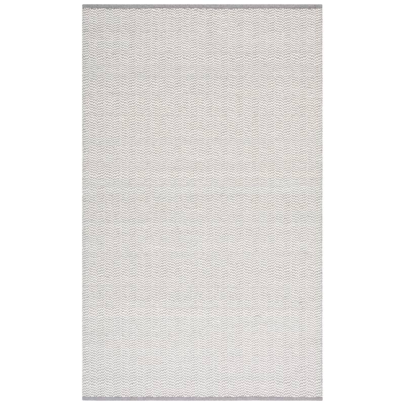 SAFAVIEH Handmade Vermont Windy Wool Rug - 6' Square - Grey/Ivory