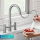 preview thumbnail 38 of 86, KRAUS Oletto Bridge Kitchen Faucet with 2-Function Pull-Down Sprayhead