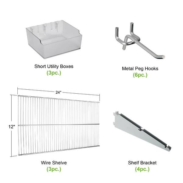 Shop Allspace 38 Pcs Multi Purpose Utility Wall Organizer Set