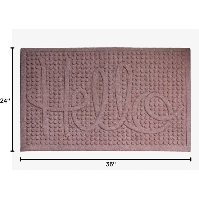 A1HC Durable All Weather Absorbent Doormat Indoor and Outdoor Mats, Boot Scraper, 24x 36
