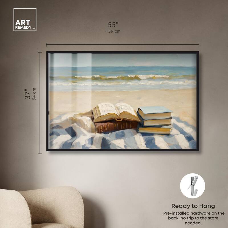 Beach Reading Shadowbox by Art Remedy