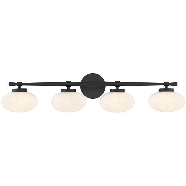 Savoy House 8-1050-4 Barrow 4 Light 34" Wide Vanity Light - Matte Black
