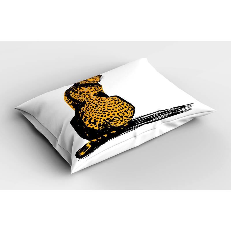 Ambesonne Wildlife Pillow Sham, Decorative Standard Queen Size Printed