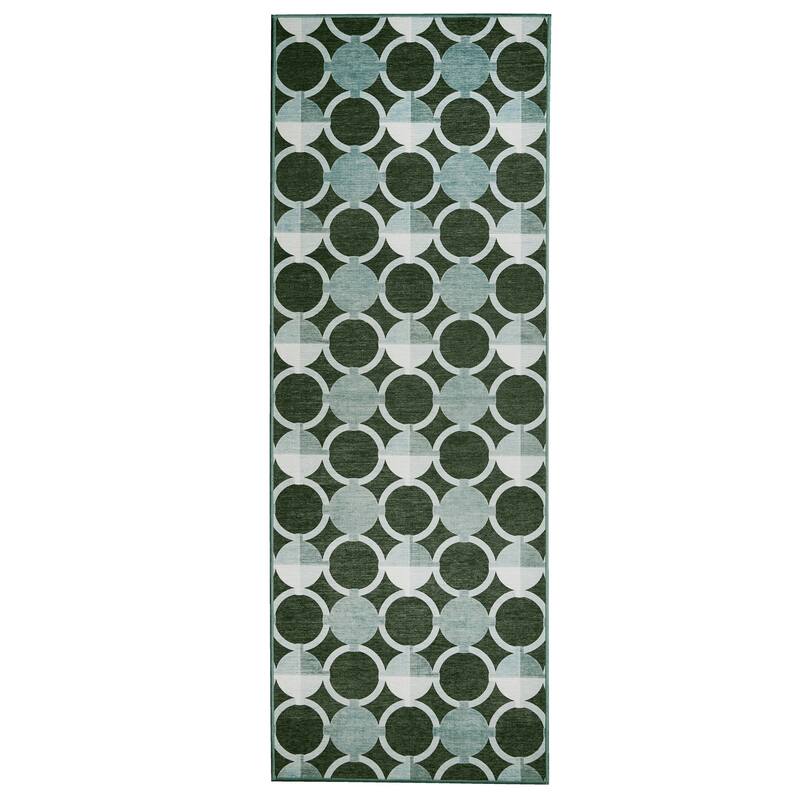 My Magic Carpet Dula Dark Sage Green Machine Washable Rug