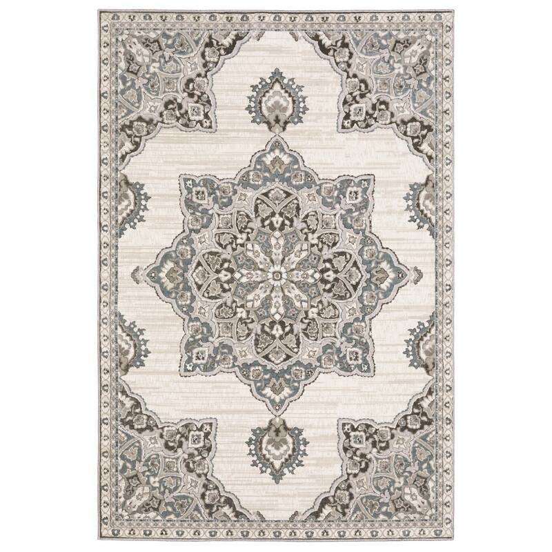 HomeRootsMedallion Traditional Rectangle Area Rug