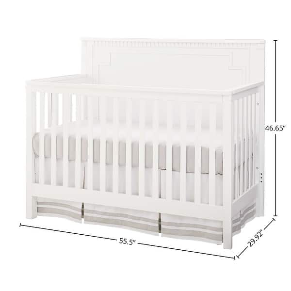 Emery 56" Wide Convertible Crib Panel, White