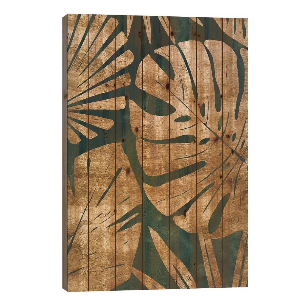 Emerald Jungle III Print On Wood by June Erica Vess - Multi-Color