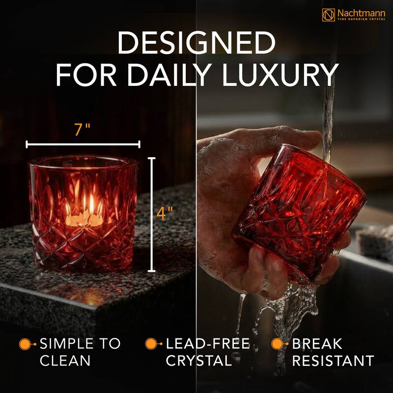 Nachtmann Noblesse Votive Tea Light Holder - 2.8" x 2.6"