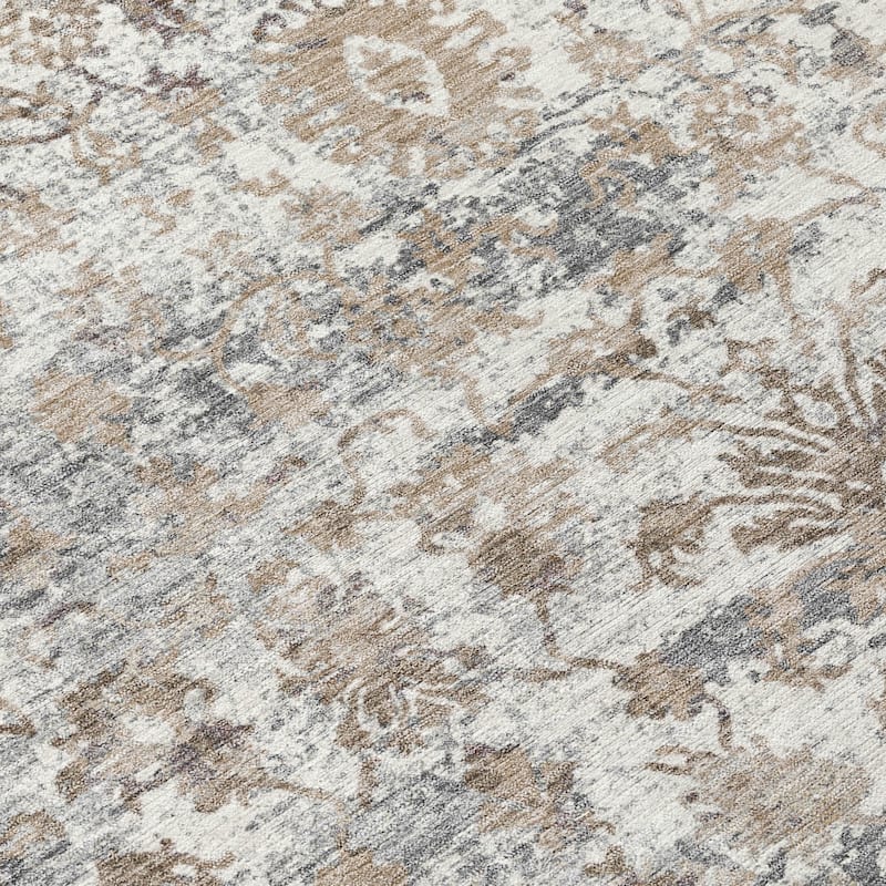 Machine Washable Indoor/Outdoor Vintage Traditional Chantille Rug