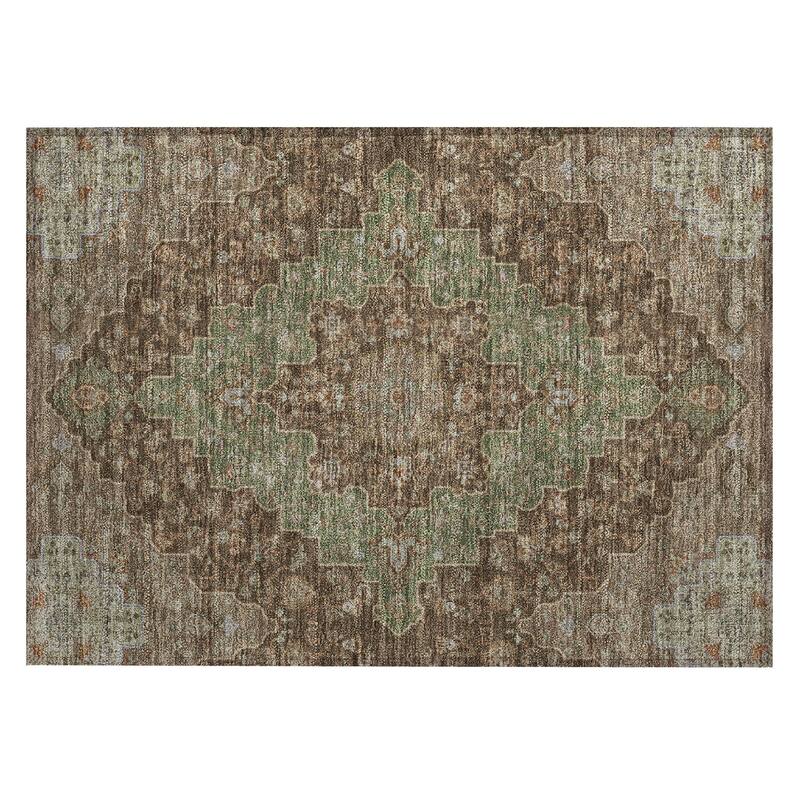 Machine Washable Indoor/ Outdoor Traditional Karachy Chantille Rug