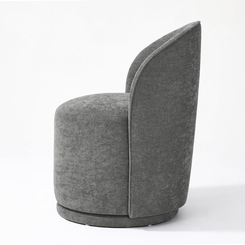 Modern Armless 360-Degree Swivel Dining Chair Barrel Chair