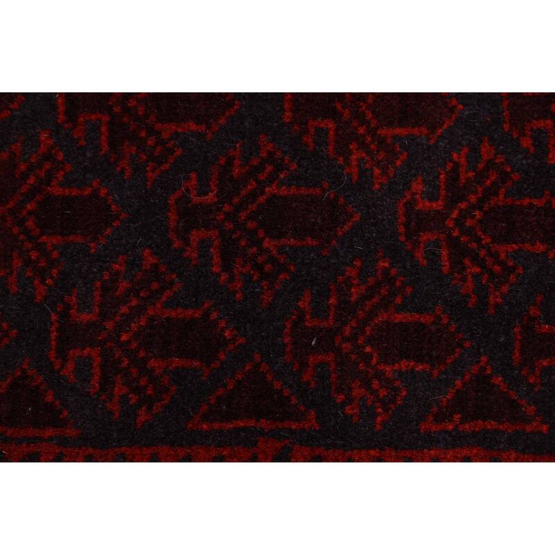 ECARPETGALLERY Hand-knotted Teimani Dark Red Wool Rug - 3'10 x 6'6