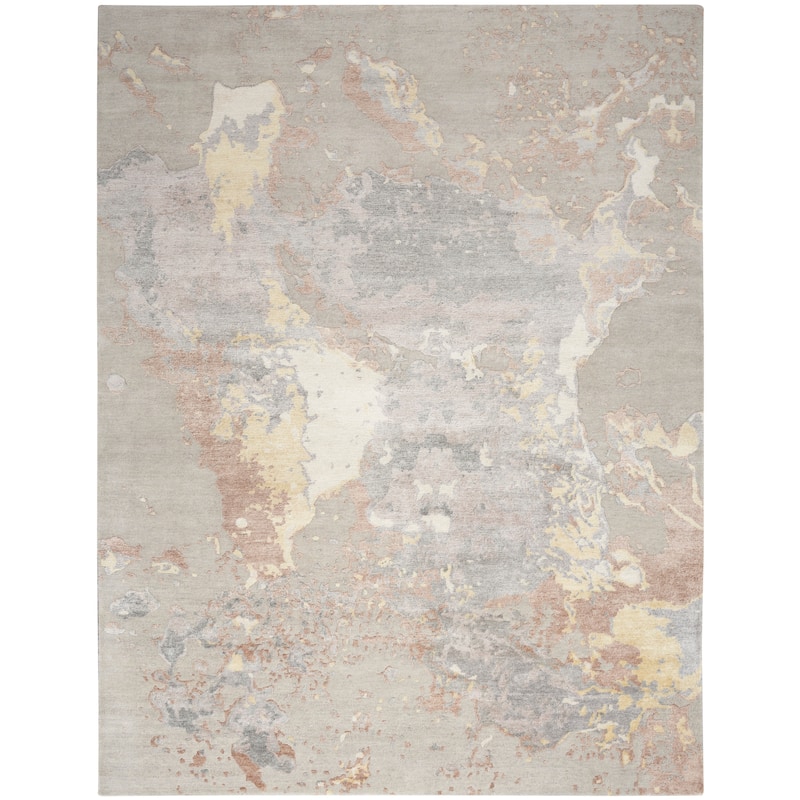 Nourison Silk Shadows Knotted Contemporary Abstract Area Rug
