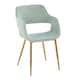 Option Light Green Fabric/Gold Metal