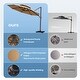 preview thumbnail 19 of 42, Crestlive Products 12ft Round Double Top Cantilever Patio Umbrella with 7-position Adjustment