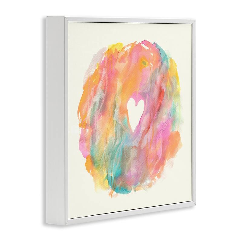 Stupell Abstract Heart Shape Fluid Mixed Pastels Painting Framed Wall Art, Design by Elvira Errico - Multi