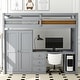preview thumbnail 21 of 22, Twin Size Loft Bed with Integrated Wardrobe, Desk, and Storage Drawers, Space-Saving White Design