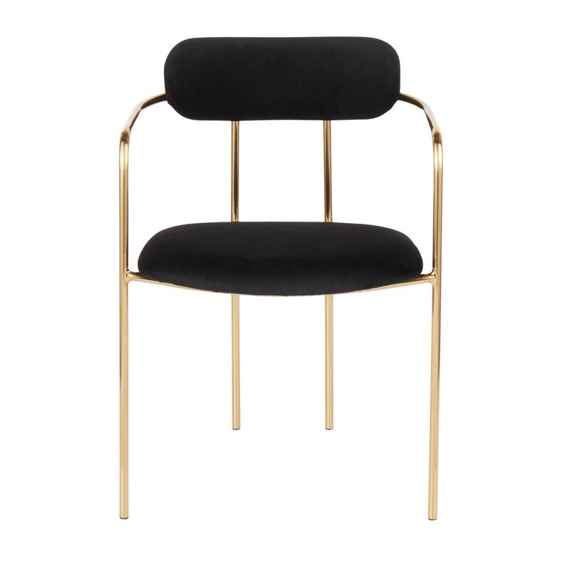 Silver Orchid Gregor Glam Velvet Chair (Set of 2) - Black