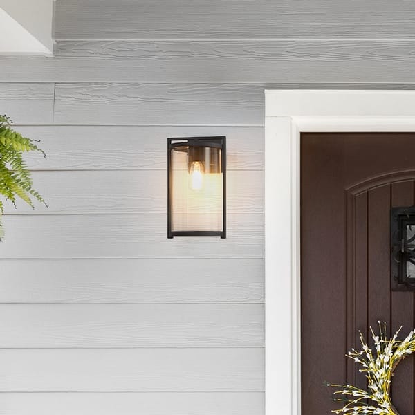 slide 2 of 8, Hunter Astwood Outdoor WeatherMax Black Wall Light - Transitional, Modern - Front Porch, Patio, Garage - Corrosion Resistant! 14"