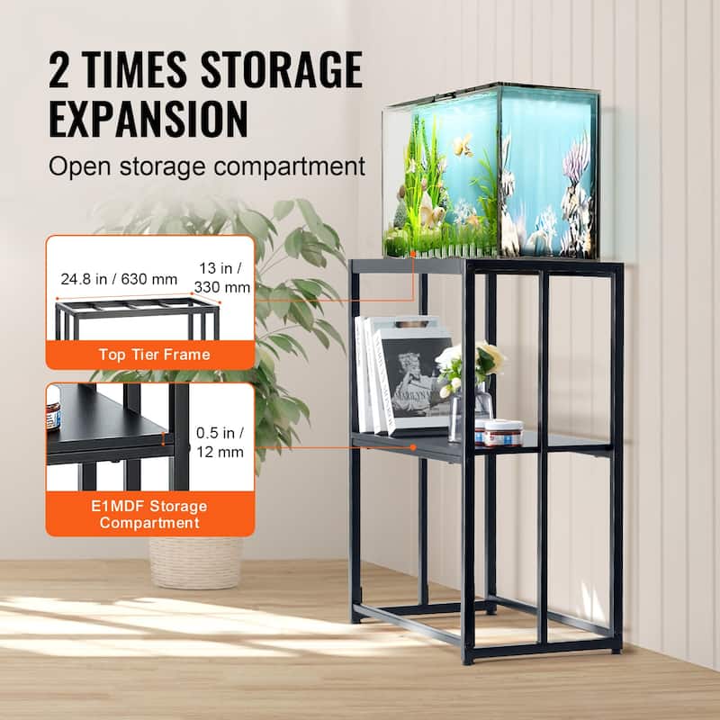 Aquarium Stand Reptile Tank Stand with Storage, Cabinet and Hardware Kit