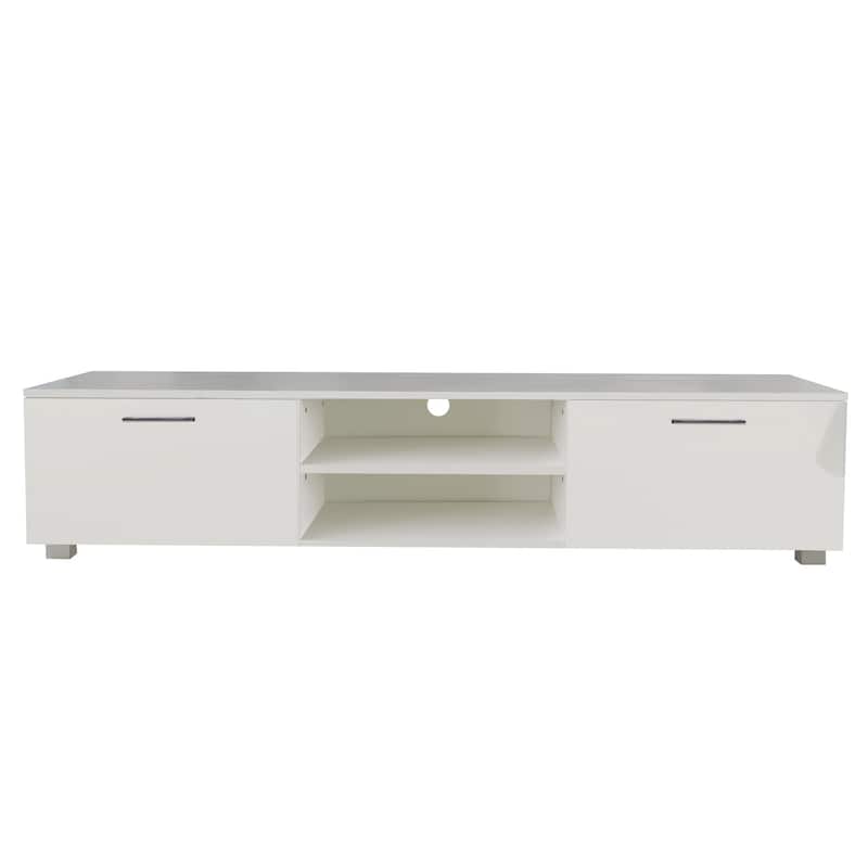 70 Inch TV Stands with 2 Storage Cabinet & Open Shelves
