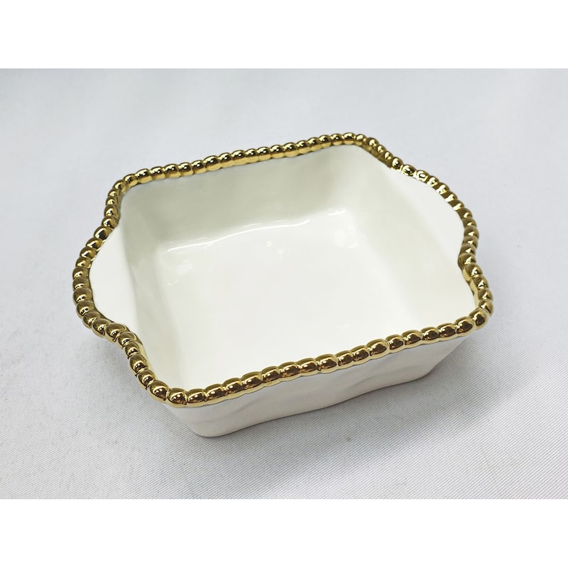 7" Bead Square Dish