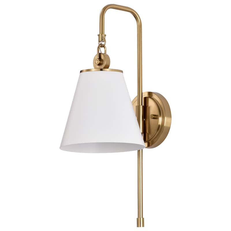 Nuvo Lighting 60/7445 Dover 19" Tall Wall Sconce - White / Vintage Brass