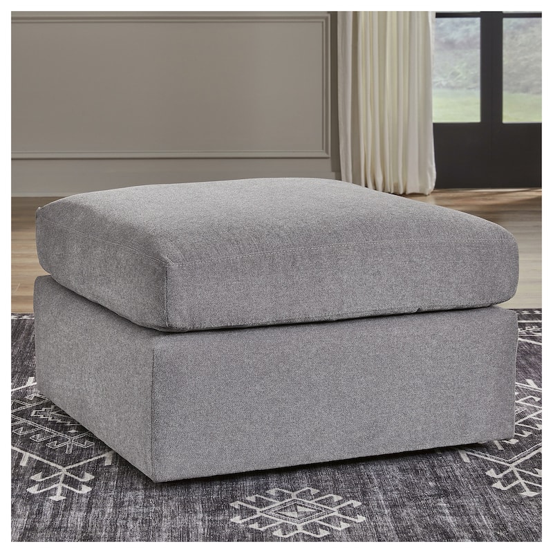 Signature Design by Ashley Modmax Dark Gray Oversized Accent Ottoman - 32"W x 32"D x 20"H - Dark Grey