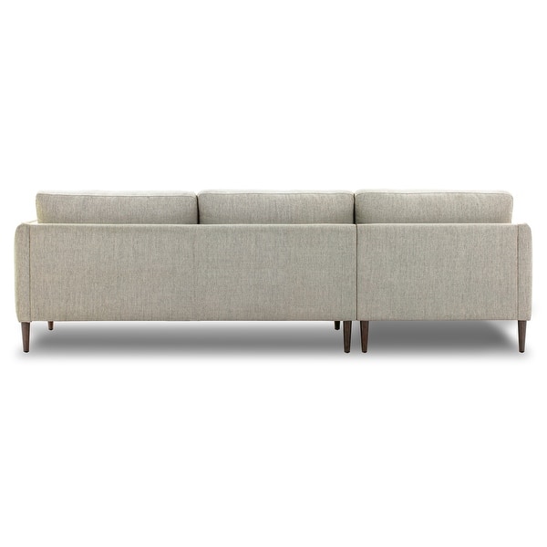 Shop Poly And Bark Latta Sectional Sofa In Twill Stone Overstock 31045199