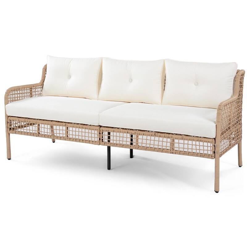 4-Piece Outdoor Conversation Set with Swivel Chairs and Removable Cushions for Comfort
