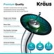 preview thumbnail 7 of 22, Kraus Glass Vessel Sink, Bathroom Faucet, Pop Up Drain, Mounting Ring