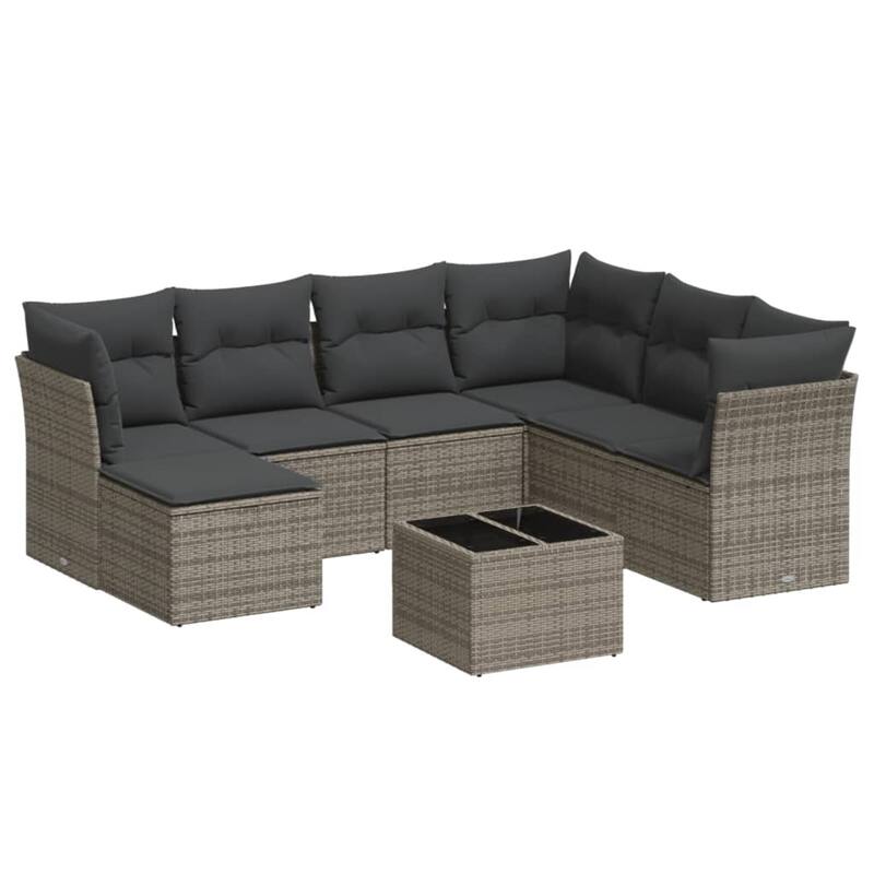 vidaXL Garden Sofa Set Grey - 21.7 x 21.7 x 14.6