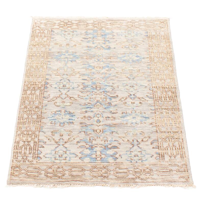 ECARPETGALLERY Hand-knotted Mystique Light Grey Wool Rug - 3'0 x 5'0