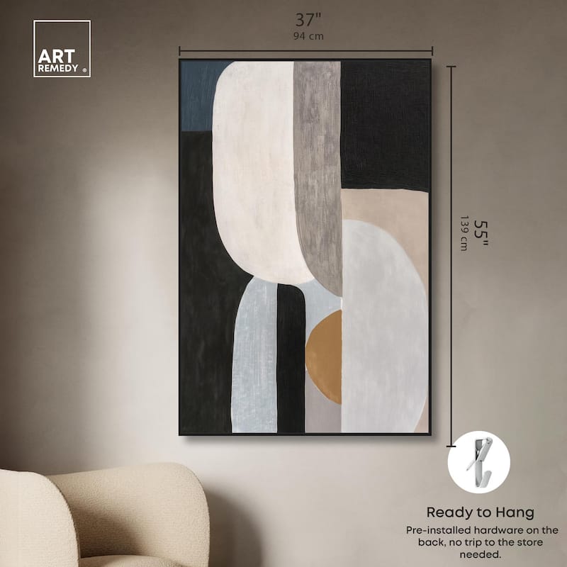 Interlocking Segments II Canvas by Art Remedy