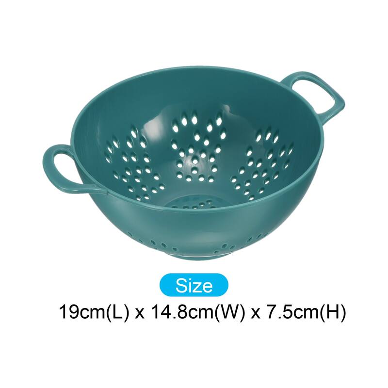 Rice Sieve Washing Colander Strainer Drainer Fruit Cleaning Bowl - Army Green - Army Green - 1 Piece