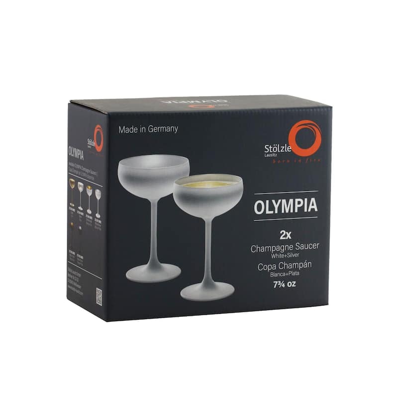 Stolzle Lausitz Set of 6 Olympia Champagne Coupe Glasses