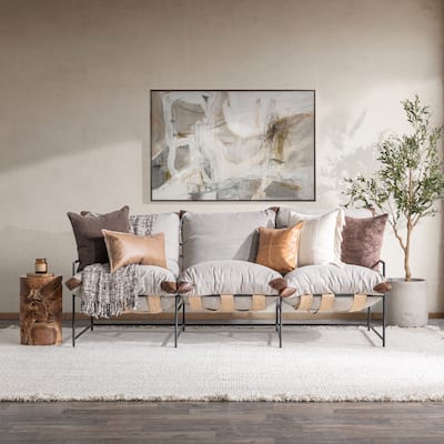 Classic Home Palermo Fabric and Iron Sofa