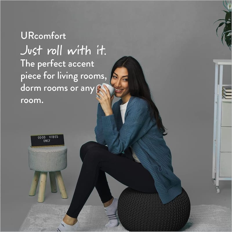 Urban Lifestyle Round Knit Pouf