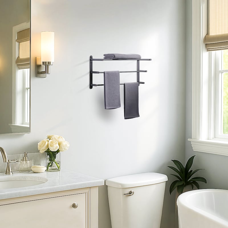 WOWOW 24 in. Bathroom Towel Rack