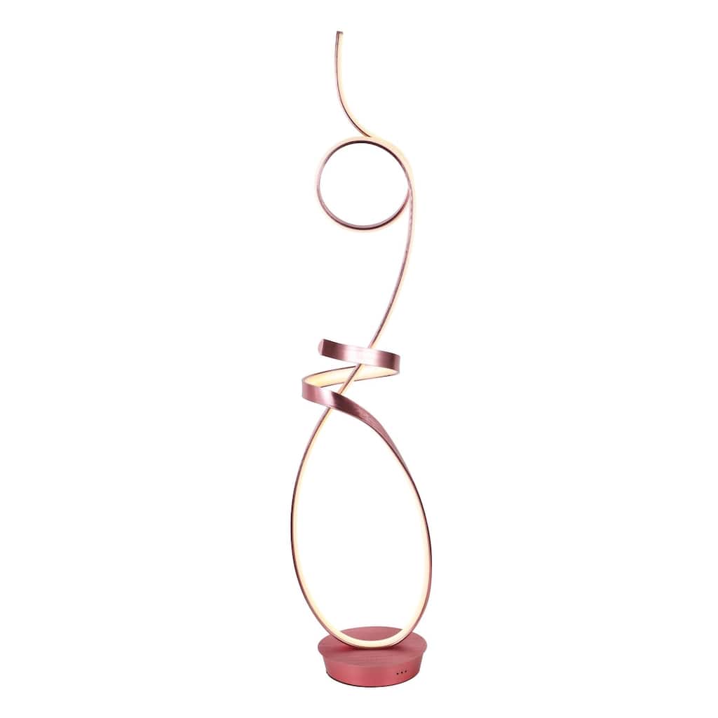Symphonie 68W Unique Modern Design Led Floor Lamp, rose pink copper - 63.00