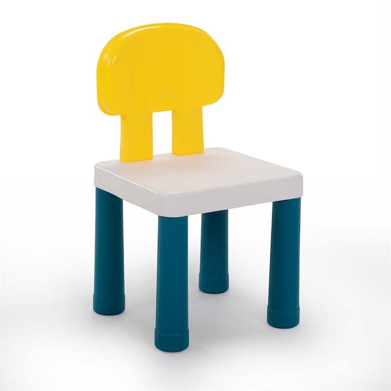 Children's Building Blocks Desk and Chair Set with DIY Building Blocks
