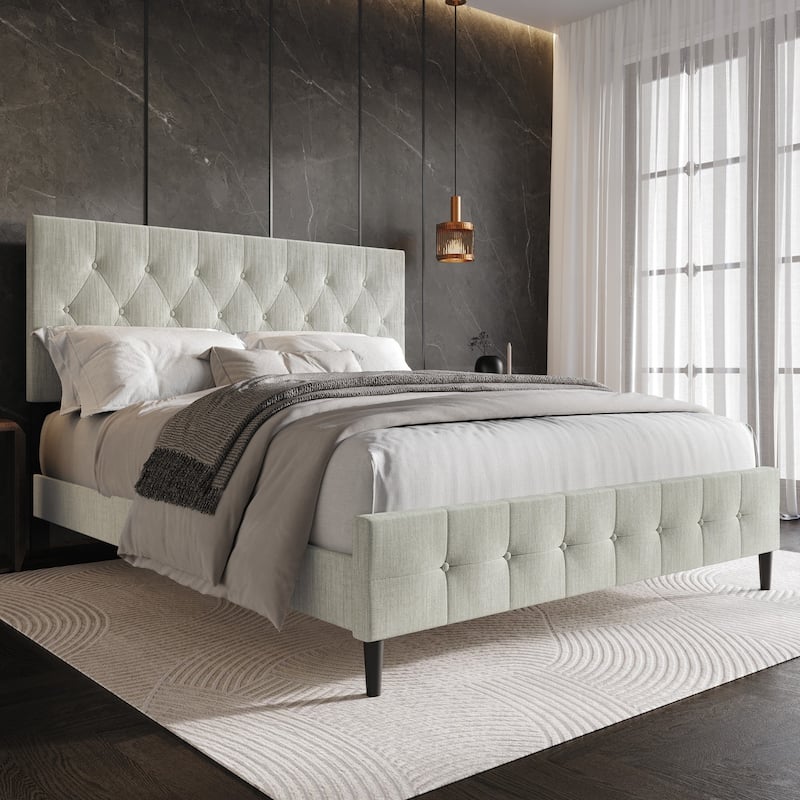 Clayfell Socorro Tufted Upholstered Platform Bed