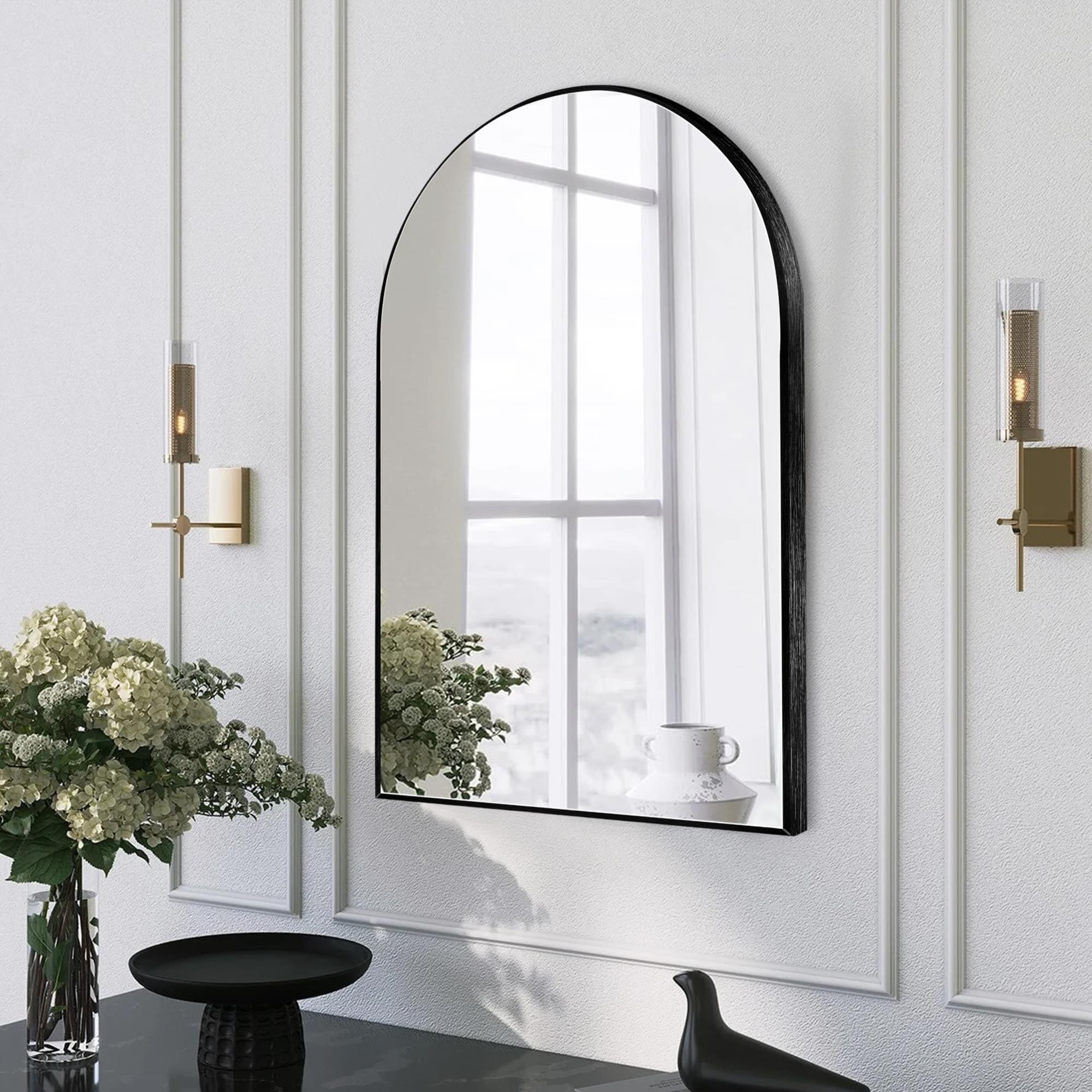 Modern Arch Bathroom Wall Mounted Vanity Mirror 24x36 On Sale Bed