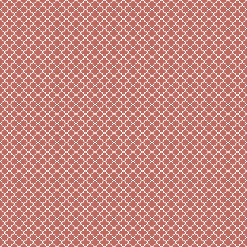 Galerie Wallcoverings Small Prints Geometric Medallion Non-woven Matte Wallpaper Roll - 33-feet long x 21-inches wide - Cranberry